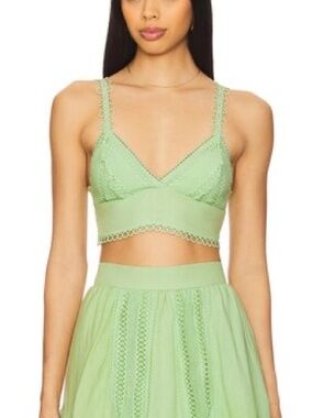 Revolve Peixoto Jasmine Crop Top in Matcha Latte Small